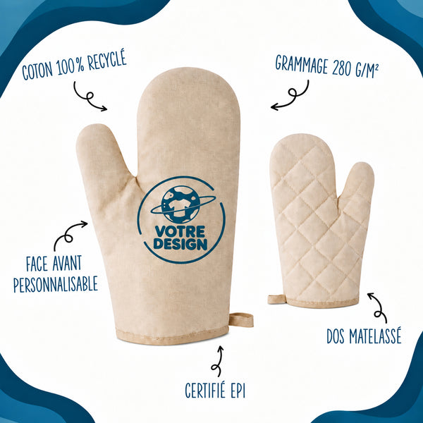 Gant de Cuisine Beige Être prof de maths c'est la vie