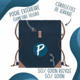 Sac à Dos avec Pochette Avant Bleu Marine La bretagne c'est ma thérapie