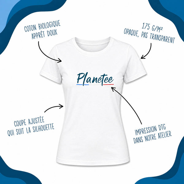 T-shirt Femme Blanc J’peux pas j’ai planche à voile J'peux pas minimaliste