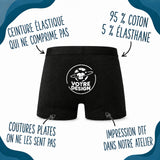 Boxer Homme Être prof de maths c'est la vie – Impression au dos – Noir