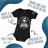 Body bébé manches courtes noir - Planetee
