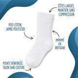 Chaussettes Homme Femme J’peux pas j’ai couture J'peux pas minimaliste