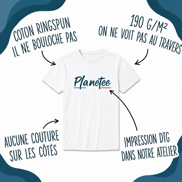 T-shirt Homme Blanc J’peux pas j’ai planche à voile J'peux pas minimaliste