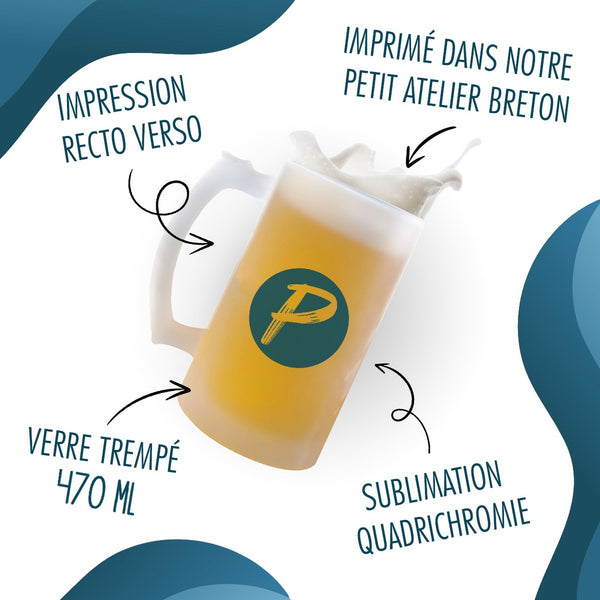 Verre à Bière J’peux pas j’ai couture J'peux pas minimaliste