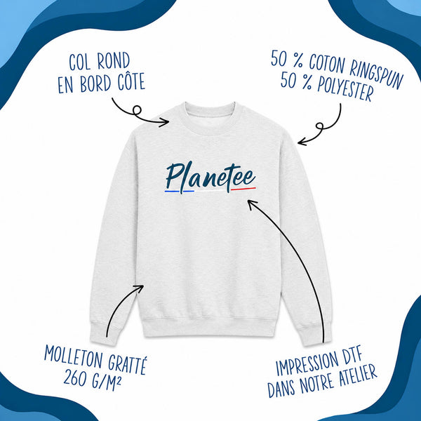 Sweat Gris Chiné J’peux pas j’ai couture J'peux pas minimaliste