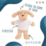 Doudou Peluche Chien J’peux pas j’ai planche à voile J'peux pas minimaliste
