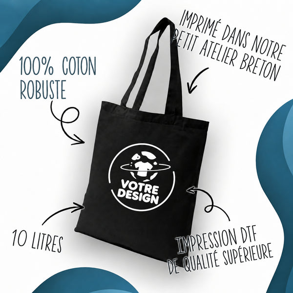 Tote bag noir - Planetee