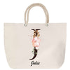 Sac Fête des Mères Mamie Famille Idée Cadeau anniversaire Noël Travail Boulot Métier Départ Retraite Collègue Femme cabas shopping plage