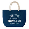 Sac de plage Bleu anse corde Certifié meilleur Restaurateur