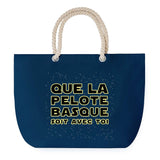 Sac de plage Bleu anse corde Pelote Basque soit avec toi