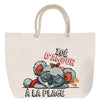 Sac Fête des Mères Mamie Famille Idée Cadeau anniversaire Noël Travail Boulot Métier Départ Retraite Collègue Femme cabas shopping plage
