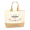 Sac Jute Fête des Mères Fêtes des Pères Mamie Papi Famille Idée Cadeau anniversaire Noël Travail Boulot Métier Départ Retraite Collègue Femme Homme