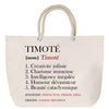Sac Fête des Mères Mamie Famille Idée Cadeau anniversaire Noël Travail Boulot Métier Départ Retraite Collègue Femme cabas shopping plage