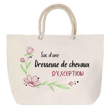 Sac Fête des Mères Mamie Famille Idée Cadeau anniversaire Noël Travail Boulot Métier Départ Retraite Collègue Femme cabas shopping plage