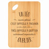 Planche bambou gravée personnalisée homme idée cadeau Fête des Pères apéro 30×20 prénom cuisine plateau fromage anniversaire noel papa papi 