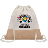 Sac Fête des Pères Papi Papa Cadeau anniversaire Noël Travail Boulot Métier Départ Retraite Collègue Homme cabas shopping plage