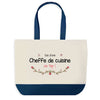 Sac de shopping bleu Cheffe de Cuisine au Top