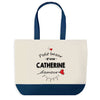 Sac de shopping bleu Bazar d'une Catherine d'amour