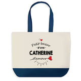 Sac de shopping bleu Bazar d'une Catherine d'amour