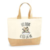 Sac Jute Fête des Mères Fêtes des Pères Mamie Papi Famille Idée Cadeau anniversaire Noël Travail Boulot Métier Départ Retraite Collègue Femme Homme