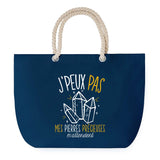 Sac de plage Bleu anse corde J'peux Pas Pierres Précieuses