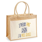 Sac Fête des Mères Mamie Famille Idée Cadeau anniversaire Noël Travail Boulot Métier Départ Retraite Collègue Femme cabas shopping plage Homme Papa Papi Pères Frère