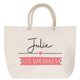 Sac Fête des Mères Mamie Famille Idée Cadeau anniversaire Noël Travail Boulot Métier Départ Retraite Collègue Femme cabas shopping plage
