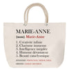 Sac Fête des Mères Mamie Famille Idée Cadeau anniversaire Noël Travail Boulot Métier Départ Retraite Collègue Femme cabas shopping plage