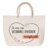 Sac Fête des Mères Mamie Famille Idée Cadeau anniversaire Noël Travail Boulot Métier Départ Retraite Collègue Femme cabas shopping plage