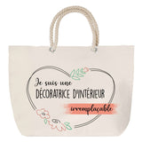 Sac Fête des Mères Mamie Famille Idée Cadeau anniversaire Noël Travail Boulot Métier Départ Retraite Collègue Femme cabas shopping plage