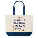 Sac Fête des Mères Mamie Famille Idée Cadeau anniversaire Noël Travail Boulot Métier Départ Retraite Collègue Femme cabas shopping plage