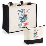 Cabas homme ou femme sac plage ou shopping tote bag pochette trousse Idée cadeau original pour anniversaire Noël travail départ retraite collègue famille fete des mères fetes des pères papa maman mamie papi