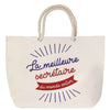 Sac Fête des Mères Mamie Famille Idée Cadeau anniversaire Noël Travail Boulot Métier Départ Retraite Collègue Femme cabas shopping plage
