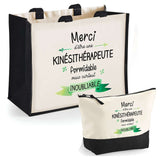 Cabas femme sac plage ou shopping tote bag pochette trousse Idée cadeau original pour anniversaire Noël travail départ retraite collègue famille fete des mères maman mamie