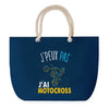 Sac de plage Bleu anse corde J'peux Pas Motocross
