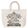 Sac Fête des Mères Mamie Famille Idée Cadeau anniversaire Noël Travail Boulot Métier Départ Retraite Collègue Femme cabas shopping plage
