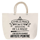 Sac Fête des Mères Mamie Famille Idée Cadeau anniversaire Noël Travail Boulot Métier Départ Retraite Collègue Femme cabas shopping plage