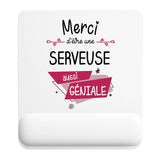 Tapis de souris ergonomique avec repose-poignet, accessoire bureau pour femme et homme, fête des pères, cadeau pas cher, idée cadeau fête des mères, secret santa, départ à la retraite, télétravail et gaming