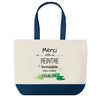 Sac de shopping bleu Merci Peintre Inoubliable Homme