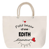 Sac Fête des Mères Mamie Famille Idée Cadeau anniversaire Noël Travail Boulot Métier Départ Retraite Collègue Femme cabas shopping plage