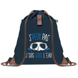 sac a dos bleu coton recycle avec pochette idee cadeau originale pour collegue ami prof ou membre de la famille cadeau mixte noel anniversaire secret santa ou depart au travail sac leger pratique et ecologique design breton moderne