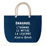 Sac de plage Bleu anse corde Emmanuel Retraite
