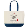 Sac de shopping bleu Bazar d'un Papy d'amour