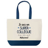 Sac de shopping bleu Mohammed Super Collègue
