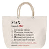 Sac Fête des Mères Mamie Famille Idée Cadeau anniversaire Noël Travail Boulot Métier Départ Retraite Collègue Femme cabas shopping plage