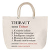 Sac Fête des Mères Mamie Famille Idée Cadeau anniversaire Noël Travail Boulot Métier Départ Retraite Collègue Femme cabas shopping plage