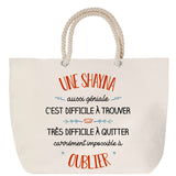 Sac Fête des Mères Mamie Famille Idée Cadeau anniversaire Noël Travail Boulot Métier Départ Retraite Collègue Femme cabas shopping plage