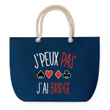 Sac de plage Bleu anse corde J'peux Pas Bridge
