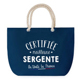 Sac de plage Bleu anse corde Certifiée meilleure Sergente