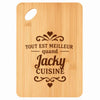 Planche bambou gravée personnalisée homme idée cadeau Fête des Pères apéro 30×20 prénom cuisine plateau fromage anniversaire noel papa papi 